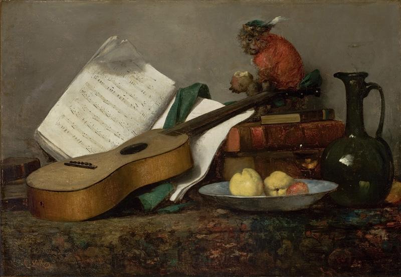 Antoine Vollon Still Life with a Monkey and a Guitar Germany oil painting art